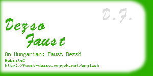 dezso faust business card